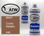 Preview: BMW, Criollo Metallic, 446: 400ml Sprühdose + 400ml Klarlack - Set, von ATW Autoteile West.